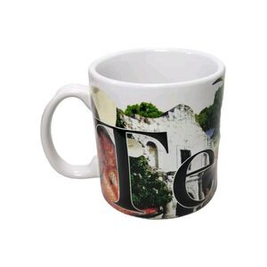 Americaware Large Texas Coffee Mug 3D Cowboy Steer Raised Letters 2012 Cup 18oz